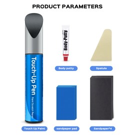 RSACET 47C Polymetal Gray Metallic Touch Up Paint Kit Compatible with Mazda Exact Match Car Scratch Repair Touch Up Paint Kit