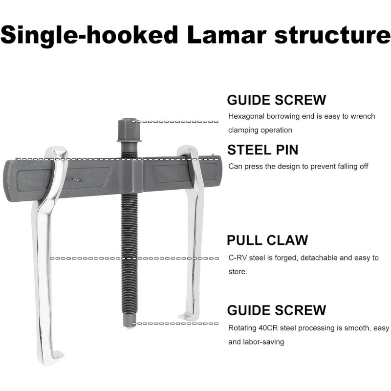 Chgimposs 12 Inch 2-Jaw Gear Puller Adjustable CR-V Bearing Puller
