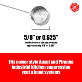 FD Supply Co. Metal Blow Off Caps for Ansul R102 and Piranha Industrial Kitchen Suppression Vent A Hood Systems – Fire Suppression Nozzles – Large Grease Caps Kit (5 Caps)