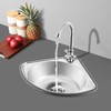 Wall Mount Bathroom Corner Sink,Kitchen Washbasin Single Sink with Faucet