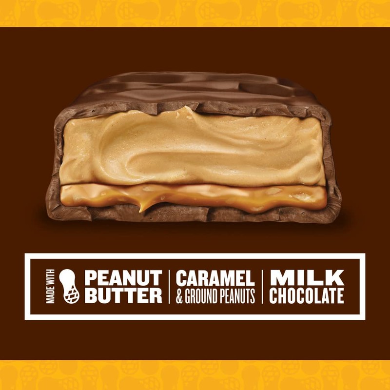Creamy SNICKERS Peanut Butter Single Size Square Candy Bars,1.4 Ounce