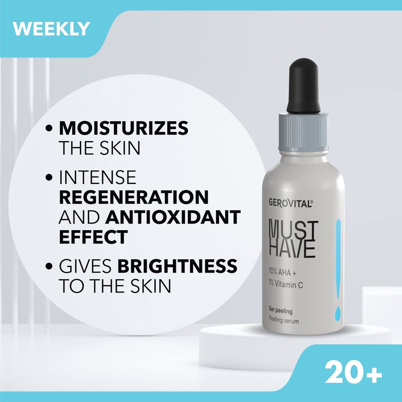 Gerovital Must Have Exfoliating Serum with 10% AHA & 1%