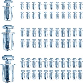 Jyvex Jack Nuts, Cavity Metal Anchors M4 + M5 + M6, Petal Expansion Nuts, Cavity Dowel Metal, Plasterboard Dowel Metal, Dowels Cavity Thin Walls Hollow Doors Iron Sheet 66 Pieces