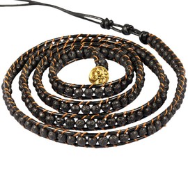 mookaitedecor Wrap Bracelet for Women and Men, Natural Pearls Crystal Stone Healing Adjustable Bracelet for Unisex, 16 centimetres, Crystal