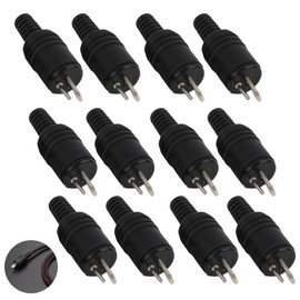 Anrbb 12 Stück Lautsprecherstecker 2 Polig, DIN Lautsprecher Stecker Mit Schraubklemmen, Kein Löten Erforderlich, Männlicher HiFi Lautsprecheranschluss, Lautsprecher Stecker Für Selbstmontage