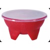 COCINAWARE Plastic Molcajete Style Salsa Guacamole Fiesta Bowl Lid 45oz