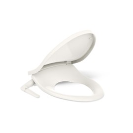 Kohler PureWash M250 Manual Elongated Bidet Toilet Seat, Biscuit, Quiet-Close Lid Prevents Slamming, Cool Water, Easy Installation with Quick-Release Hinges, Adjustable Spray Position & Pressure
