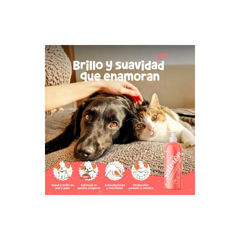 Waggys Super Salmon Oil, Omega 3 para Perros y Gatos,