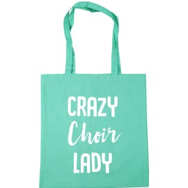 Hippowarehouse Crazy Choir Lady Tote Shopping Gym Beach Bag 42cm x38cm, 10 litres