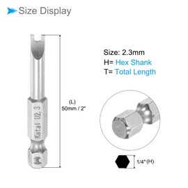 CoCud Magnetic U Type Bits 2.3 mm Head 1/4 Inch Hex Shank 2 Inch Length S2 Steel 5 Points Tamper Proof U-Shaped Screwdriver Bits - (Use: for Electric Screwdriver) Pack of 1