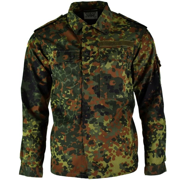 Original German Army Jacket Zipped Fleck-tarn Camouflage Tactical Combat BW