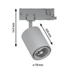 Paulmann Kratos LED track spotlight ProRail3 25W LED Silver