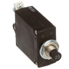 TE Connectivity W23-X1A1G-25 Circuit Breaker Therm Push/Pull 25A Panel 1 Pole 240VAC or 50VDC, W23-X1A1G-25