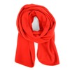 Solid Color Fleece Unisex Winter Scarf (Red)