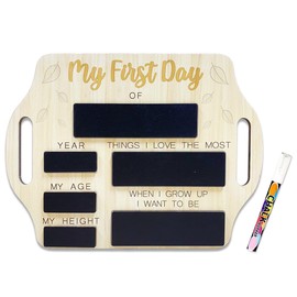 Back to School Chalk Board Wooden First Day School Chalkboard Signs with Chalk Marker for 1st Day of Preschool Kindergarten Photo Props