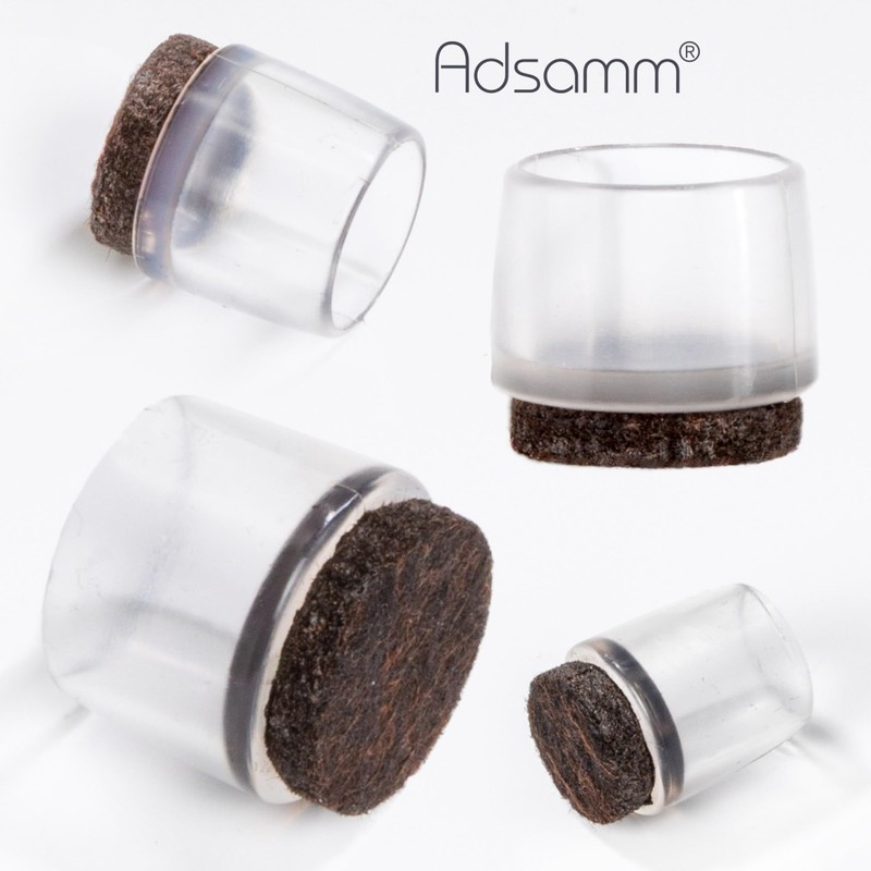 Adsamm® / 16 x Leg tips with felt for round
