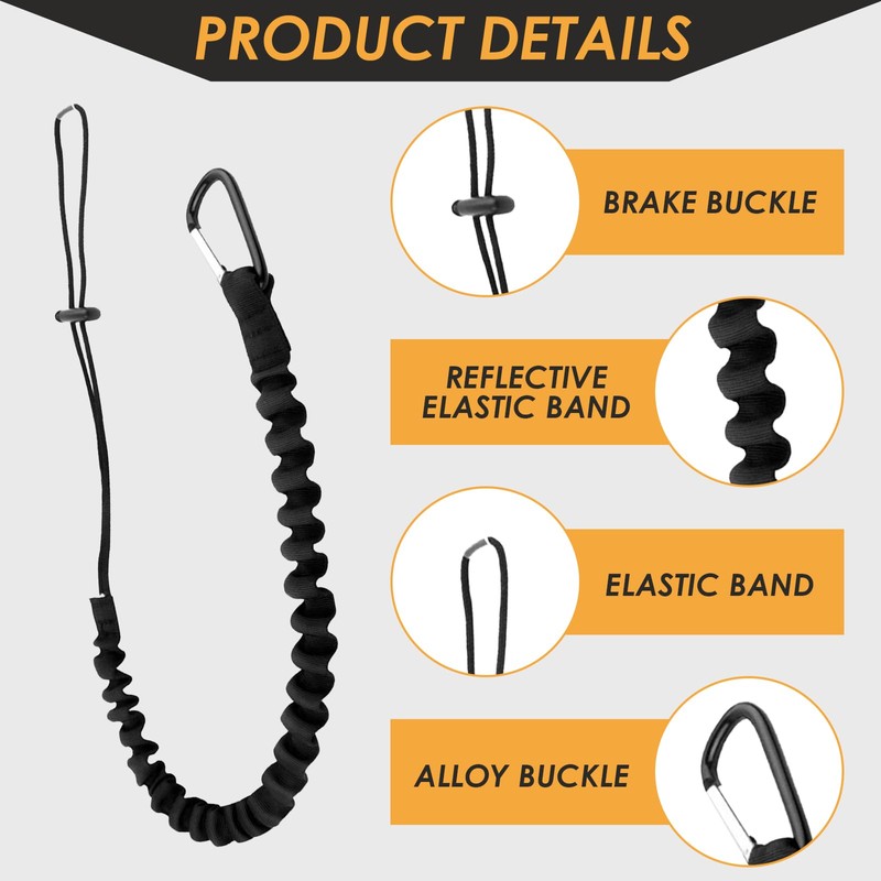 Tool Lanyard with Heavy Duty Carabiner and Adjustable Loop End