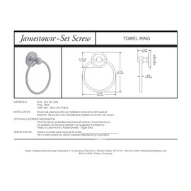 Franklin Brass 127731 Jamestown Bath Hardware Accessory Towel Ring, Polished Chrome