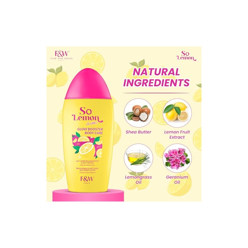 FAIR & WHITE Loción Corporal Iluminadora So Lemon Glow Booster