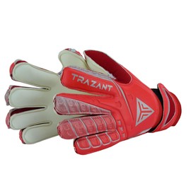 Goalkeeper, Soccer Goalie Gloves with German Latex Palm for Better Grip and Fingersaves for Ultimate Protection of Fingers (Red, 8)