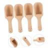 SHOWERORO 4pcs Wooden Condiment Spoon for Maldon Salt Rock Salt