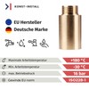 Extension Fitting, 1/2 Inch, 30 mm, Brass, Threaded Fitting, Suitable