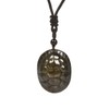 Justinstones Natural Golden Obsidian 38mm Turtle Shell Pendant Healing Chakra