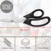 Scissors and Shears (Black, Kitchen (18cm/7" Serrated Blade Left Handed)