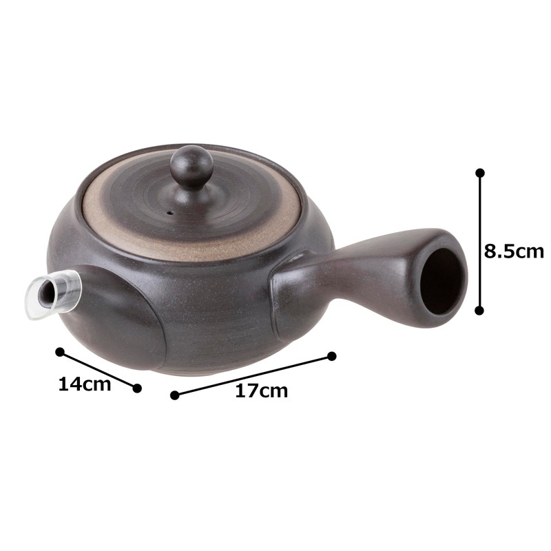 Tokoname Ware Teapot Morimasa Black Glazed 280ml (9.5 fl oz)