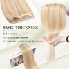 Elailite Clip-In Real Hair Extensions, #18P613 Ash Blonde Mix Bleach