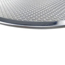 B Baosity Round Mesh Tray Non Stick Aluminium Baking Cooking Oven Cripser Pan, Silver, 8inch