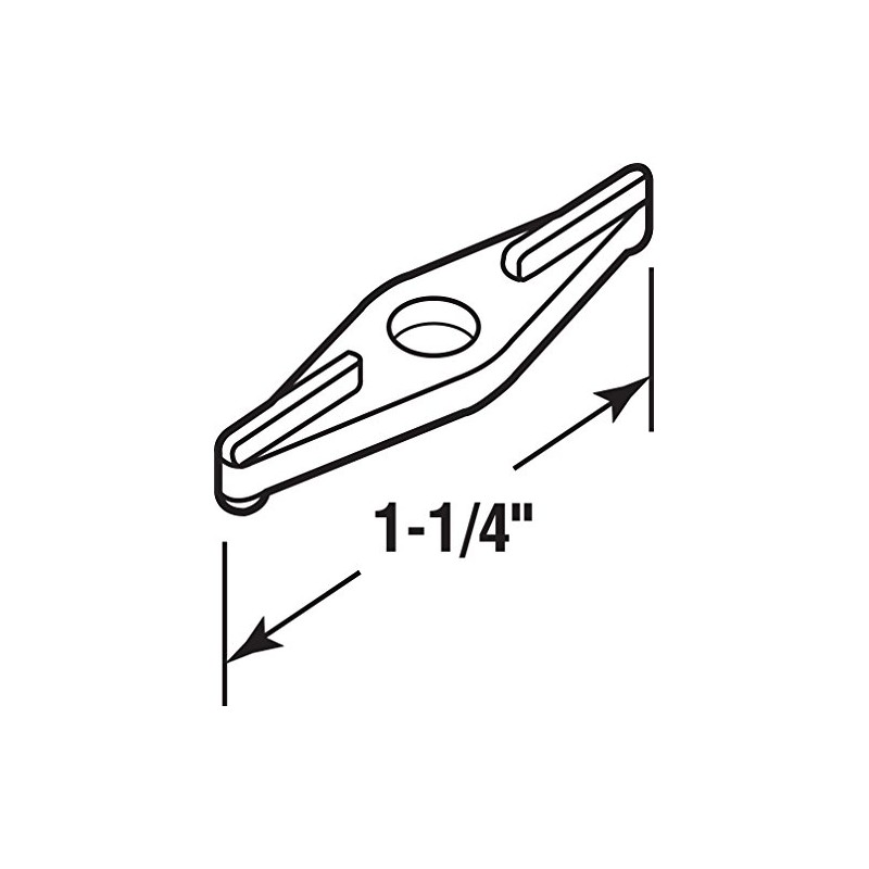 Prime-Line L 5912 Double Wing Clips, 1-1/4 In., Plastic, White