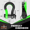 AUTOBOTS Tigertooth D Ring Shackles 45,000lb Break Strength, 3/4”Shackle D