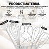 BOXOB 6pcs Hand Mixer Attachments Set, Stainless Steel Dough Hooks