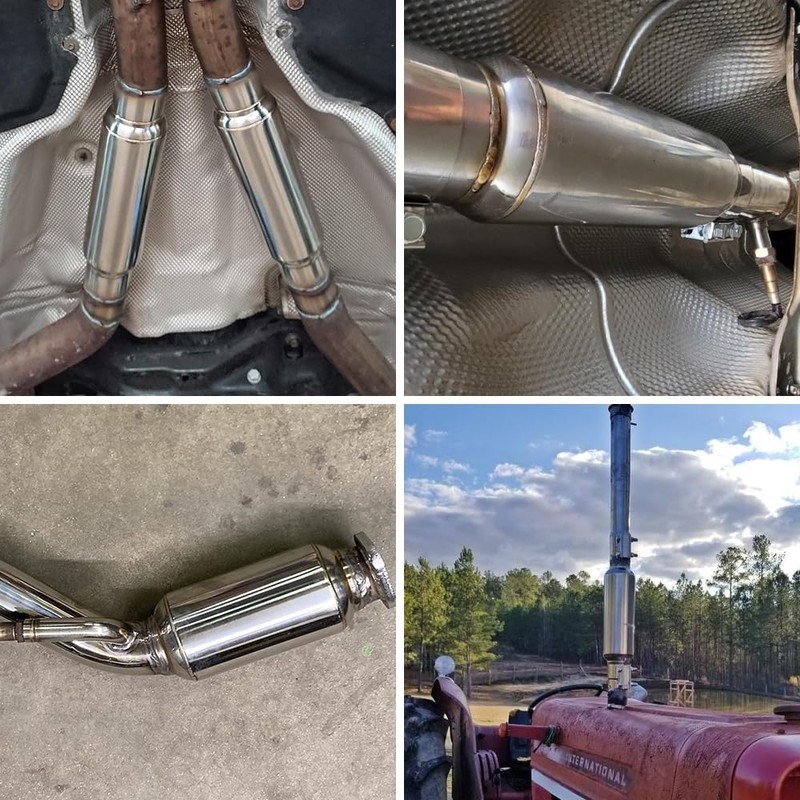 LCGP 2.5'' Inlet & Outlet Universal Muffler, 11.5'' Overall Length