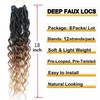 LYCSOU 18 Inch Faux Locs Crochet Hair Soft Goddess Locs