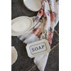 Clayre & Eef Tekst 6CE0801 Soap Dish White / Blue