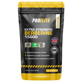Berberine 15000mg 60 Capsules - High Potency Vegan Supplement | Supports Immune Health, Glucose Metabolism & Heart Function | Made in The UK by PROELITE