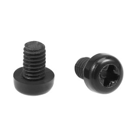 uxcell M4x6mm Threaded Nylon Phillips Cross Pan Head Machine Screws Bolts Black 50Pcs