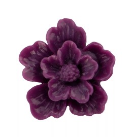 Yummy Treasures 22mm Dark Purple Acrylic Flower Cabochon (2)