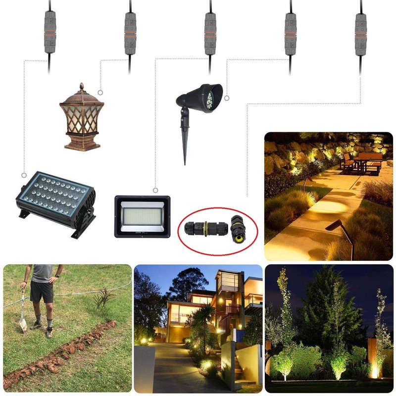 ILSSLI Junction Box Outdoor Waterproof IP68 Electrical Cable Connector 2