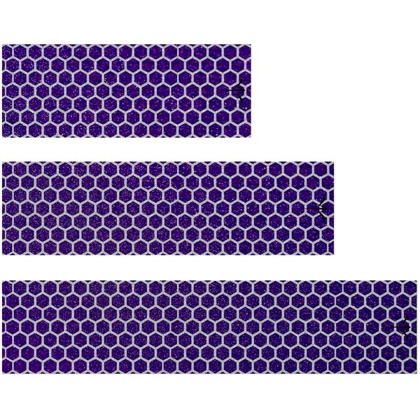 White Water Archery Purple Reflective Filled Honeycomb Arrow Wraps 15