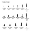 465 Pcs Wood Screws for Wood Screws Assortment, M3 M4