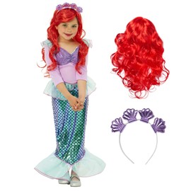 Morph, Mermaid Costume Kids (With wig), Mermaid Outfit For Girls, Mermaid Dress Up For Girls, Girls Mermaid Costume, Mermaid Dress For Girls Mermaid Tail Costume, Mermaid Wig Kids Large