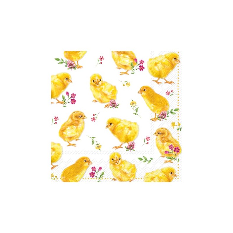 Papierservietten Küken Ostern IHR 33 cm quadratisch 3-lagig Lunch-Servietten