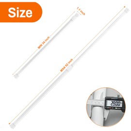 Tension Rods Room Divider, Premium Adjustable Curtain Tension Rods, 41-77 Inch Large Curtain Rod, No Drilling Tension Pole for Kitchen, Bathroom, Cupboard, Wardrobe, Window, Bookshelf DIY Project 1PCS