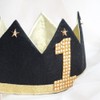 Party City Birthday Birthday Crown Reversible with Patch, Black
