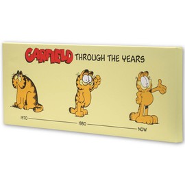Open Road Brands Garfield Through the Years Gallery Wrapped Canvas Wall Decor - Large Garfield Wall Art for Home or Office
