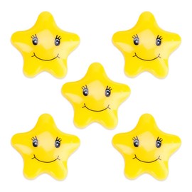 Vanki Refrigerator Magnet Presentation Whiteboard Magnetic Button Star Shape Smile Face 5 PCS