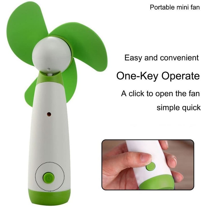 JDYYICZ Mini Handheld Fan Personal Fan Battery Soft Foam Blades